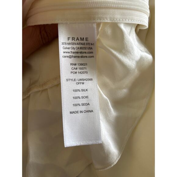 FRAME  Women's Shirred Flounce Top - Picture 5 of 5